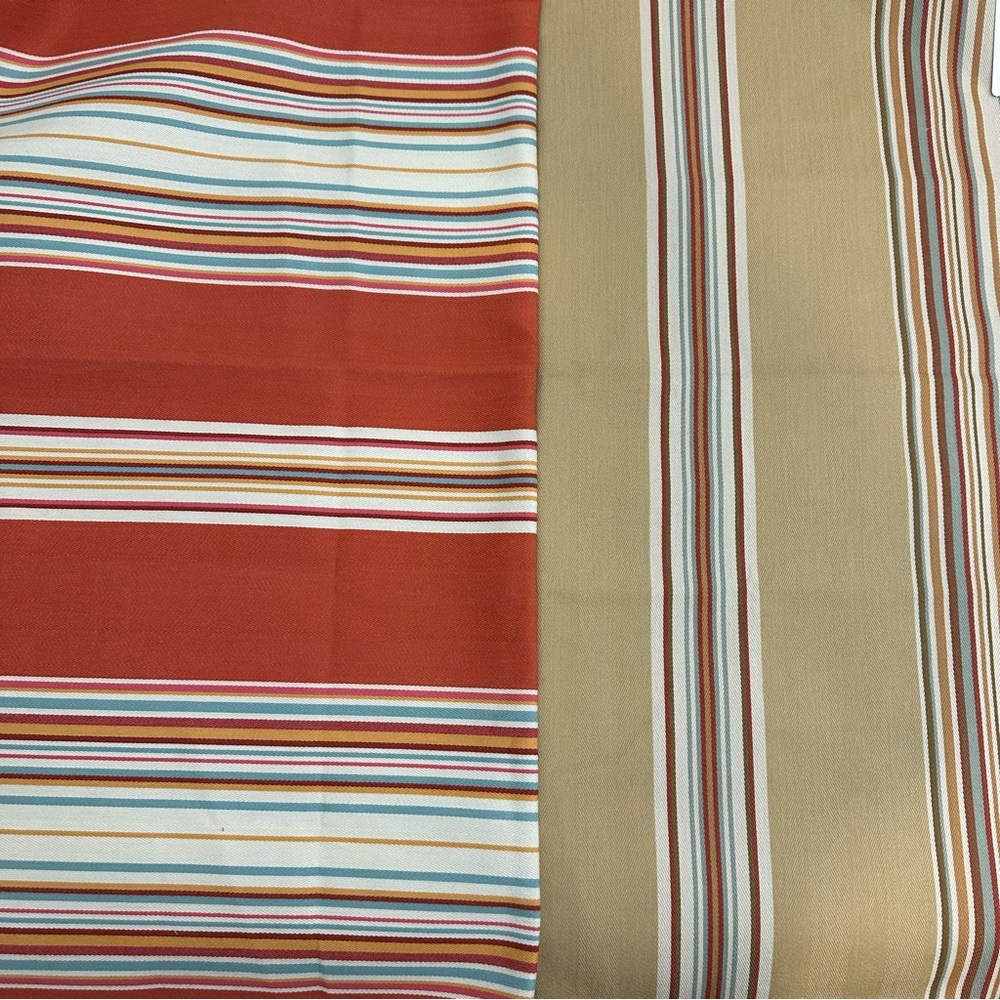 SCHUMACHER 3  pieces “Samoa Stripe” Mixed Lot  Square Fabric Samples 26”X 26”